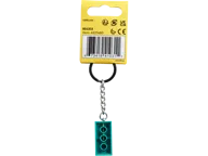 Helder blauwgroen 2x4 stud sleutelhanger - Afbeelding 3 van 3