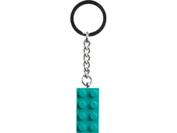 LEGO Bright Bluish Green 2x4 Stud Key Chain (854303)