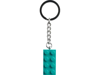 Bright Bluish Green 2x4 Stud Key Chain från LEGO – produktbild 1 av 3