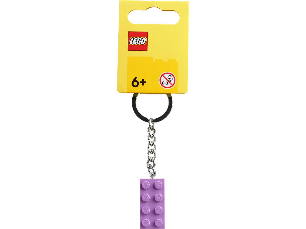 LEGO Medium Lavender 2x4 Stud Key Chain (854304) - Bild 1