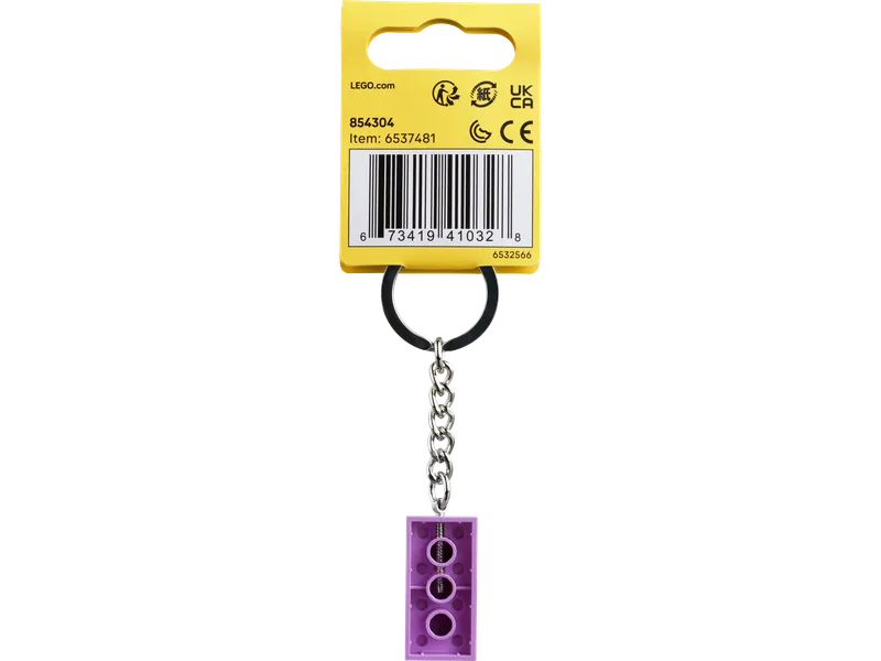 Medium Lavender 2x4 Stud Key Chain från LEGO – produktbild 3 av 3