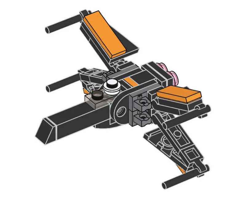 Poe Dameron's X-Wing van LEGO – productfoto
