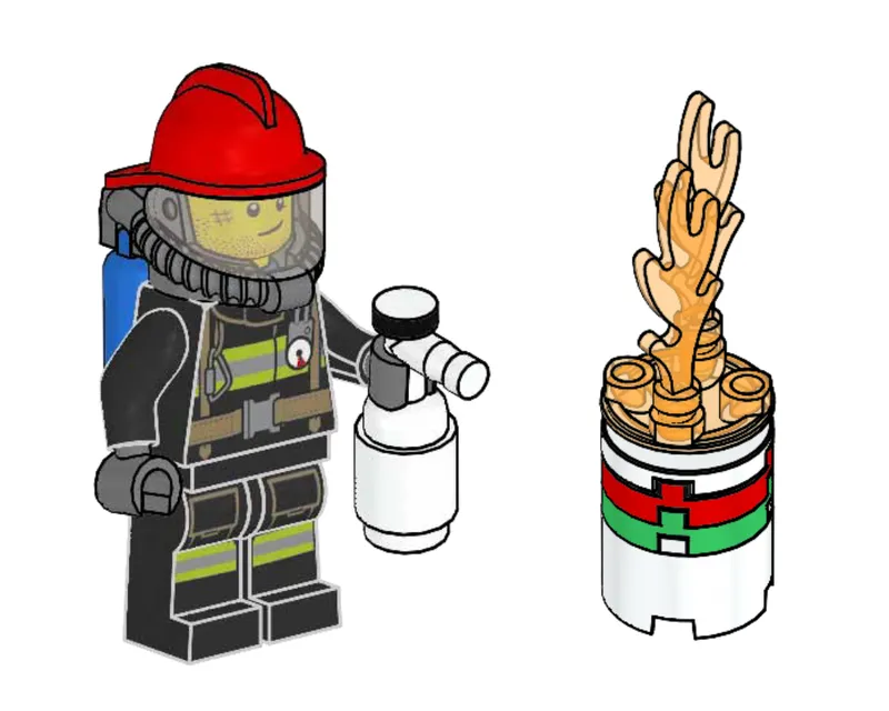 Fireman van LEGO – productfoto