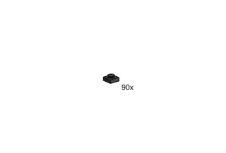 1x1 Stud Black von LEGO – Produktfoto