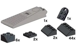 Grey Brick Separator with Black Frame Pieces van LEGO – productfoto